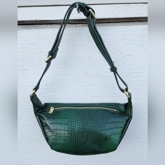 JEFFREE STAR BLOOD MONEY GREEN CROCODILE GATOR WAIST BAG - Picture 7 of 7